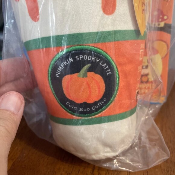 BARK Whipped Pupkin Latte Plush Pet Toy - NIP - Picture 3 of 4